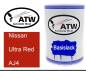 Preview: Nissan, Ultra Red, AJ4: 500ml Lackdose, von ATW Autoteile West.